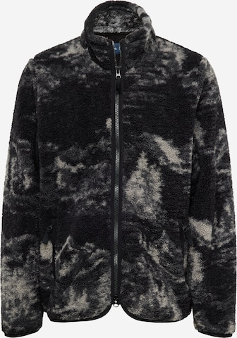 Abercrombie & Fitch Fleece Jacket in Black: front