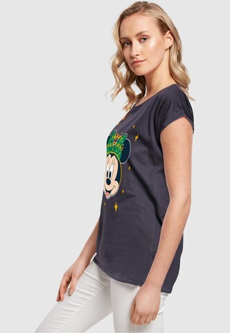ABSOLUTE CULT T-Shirt 'Minnie Mouse - Happy Christmas' in Blau