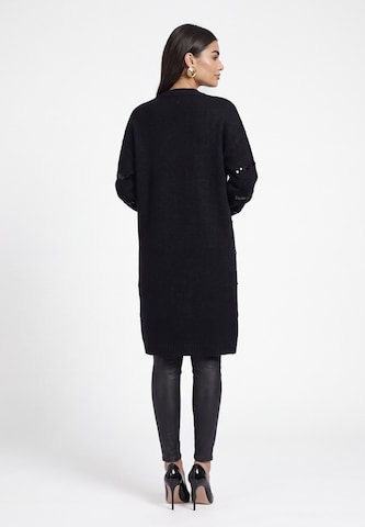 Manteau en tricot 'Festive' faina en noir