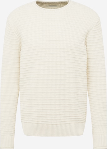 TOM TAILOR Sweater in White: front