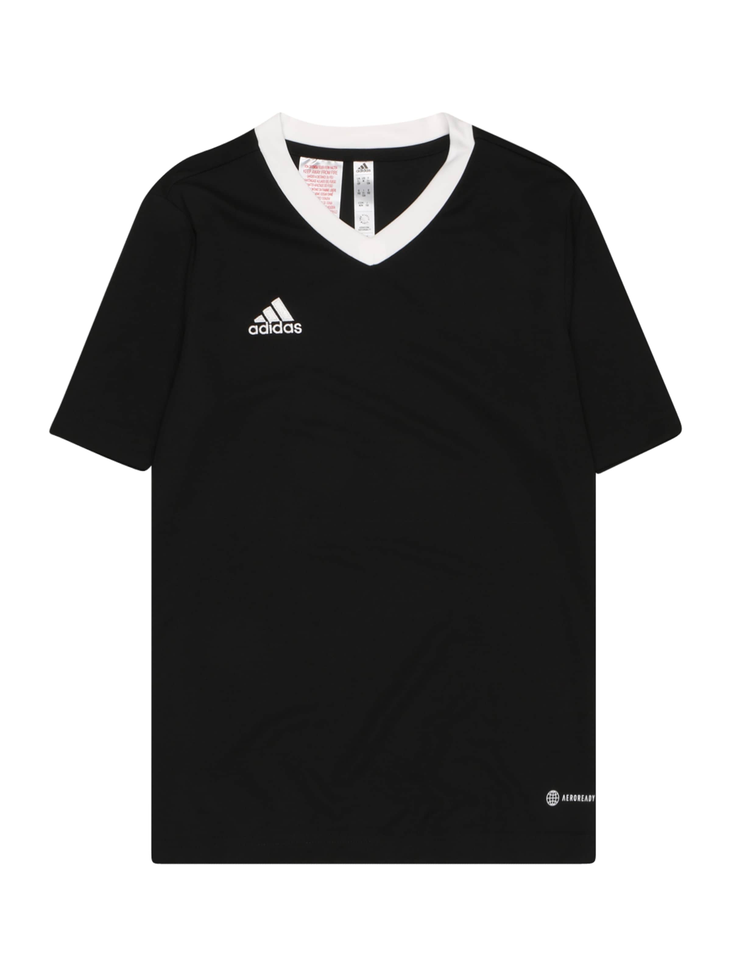 Tricou funcțional 'Entrada 22' de la ADIDAS PERFORMANCE pe negru: față