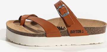 Bayton - Sapato aberto 'Cintra' em castanho: frente