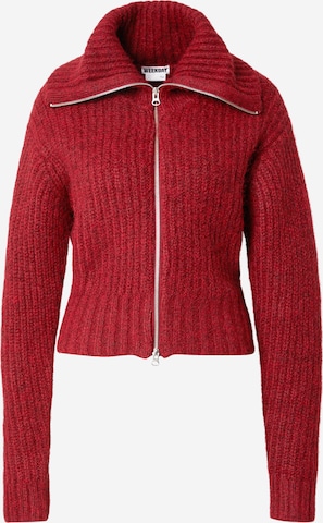 sarkans WEEKDAY Adīta jaka: no priekšpuses