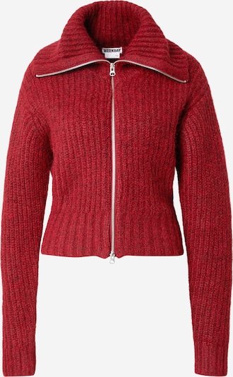Kardiganas iš WEEKDAY, spalva – raudona, Prekių apžvalga