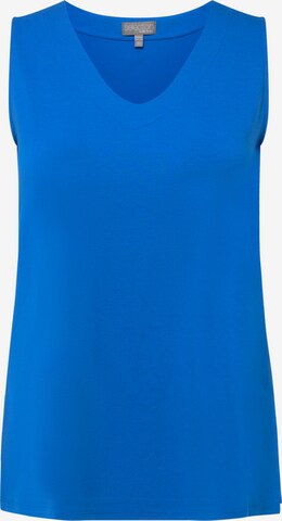 T-shirt Ulla Popken en bleu : devant