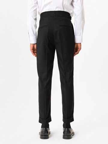 Antioch Tapered Pleat-front trousers 'Abelard' in Black