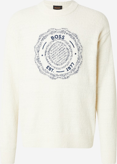 Megztinis 'Kerbert' iš BOSS, spalva – gelsvai pilka spalva / tamsiai mėlyna jūros spalva, Prekių apžvalga