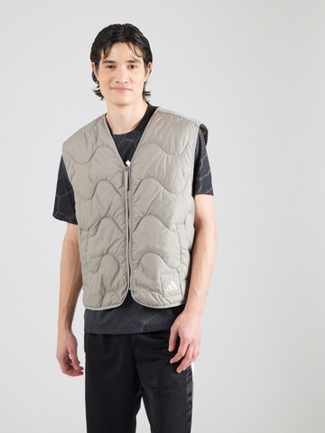 Gilet de sport 'NUGANIC' ADIDAS SPORTSWEAR en beige : devant