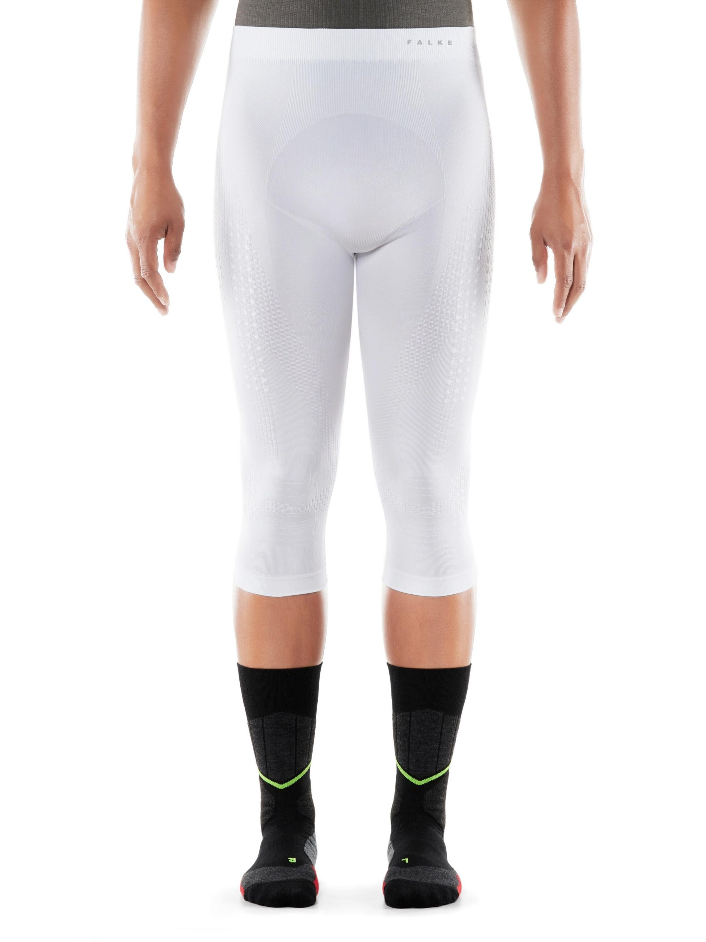 FALKE Skinny Workout Pants 'Impulse Ski' in White: front