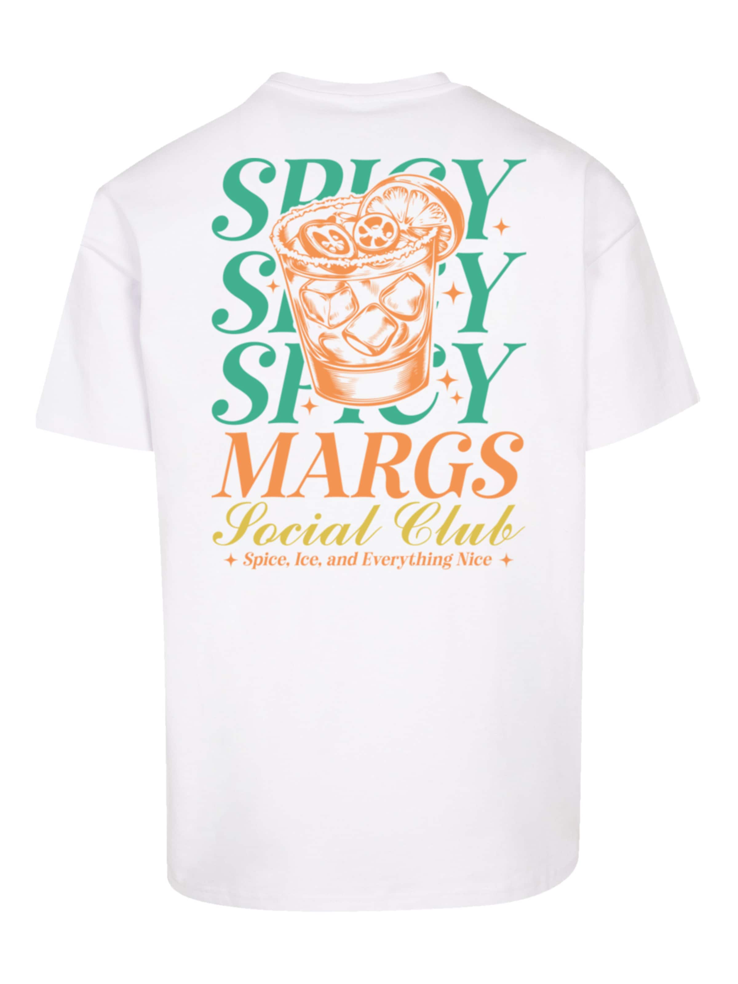 T-Shirt 'Spicy Margarita Social Club' F4NT4STIC en blanc