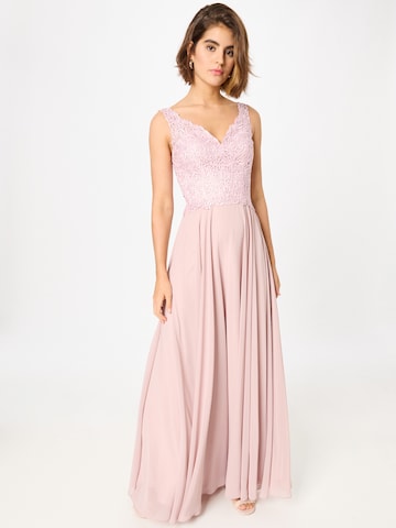 mascara Evening Dress in Pink: front