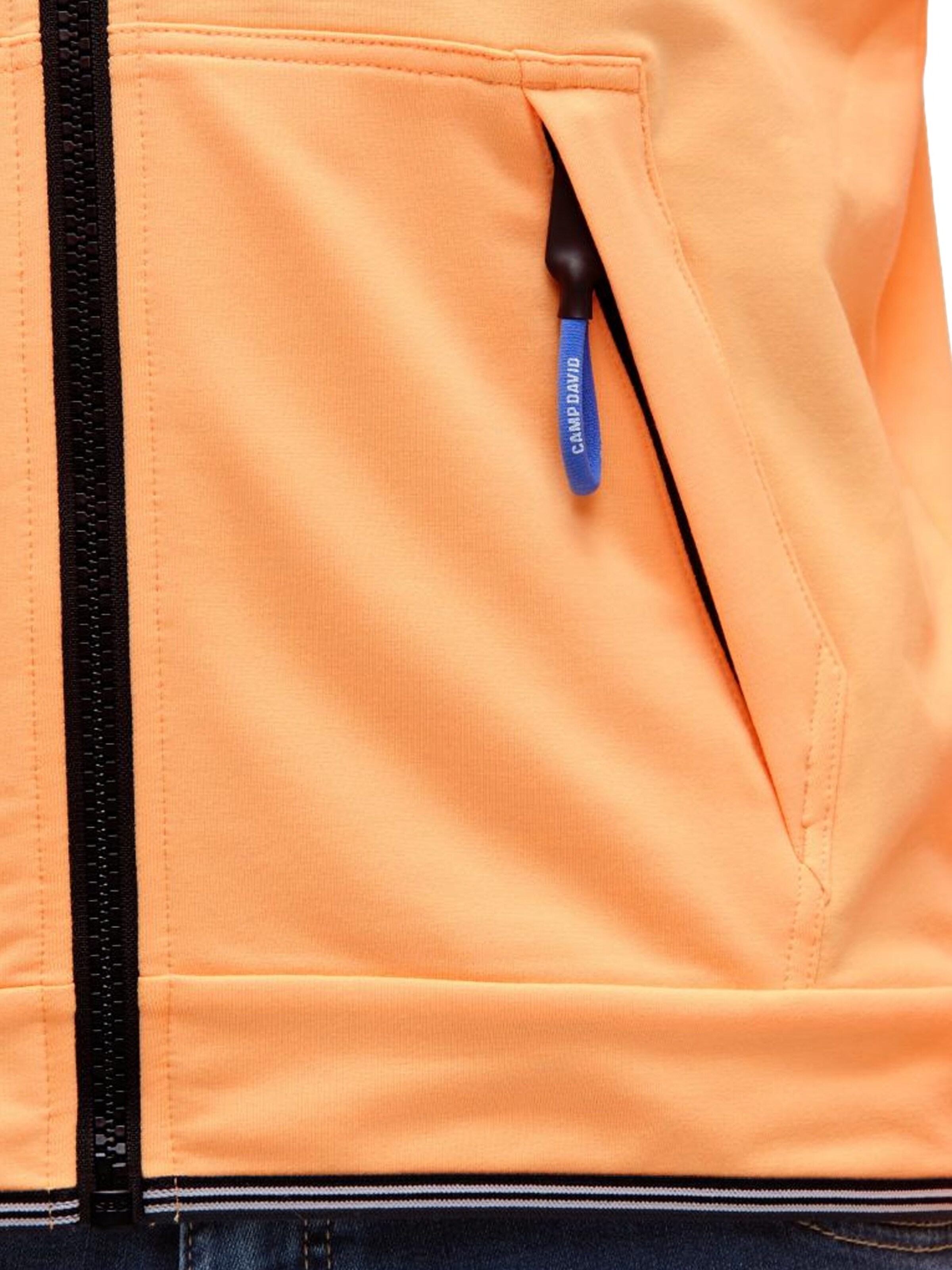 CAMP DAVID Zip-Up Hoodie in Orange