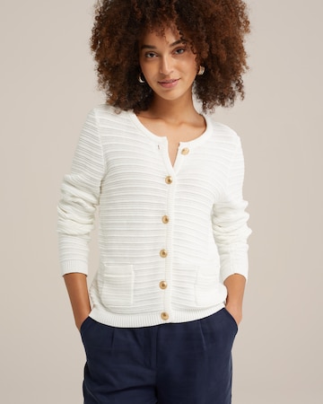 Cardigan WE Fashion en blanc : devant