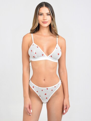 Orchibelle Triangle Underwear Sets in White