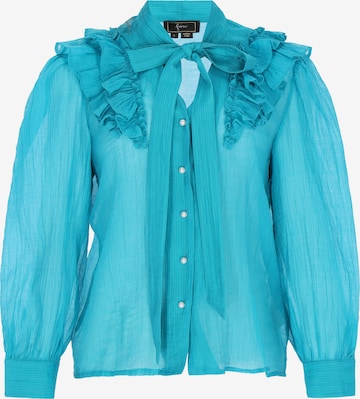 faina Blouse in Blauw: voorkant