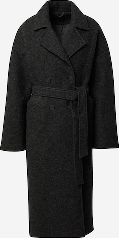 A LOT LESS Between-seasons coat 'Laila' in Black: front