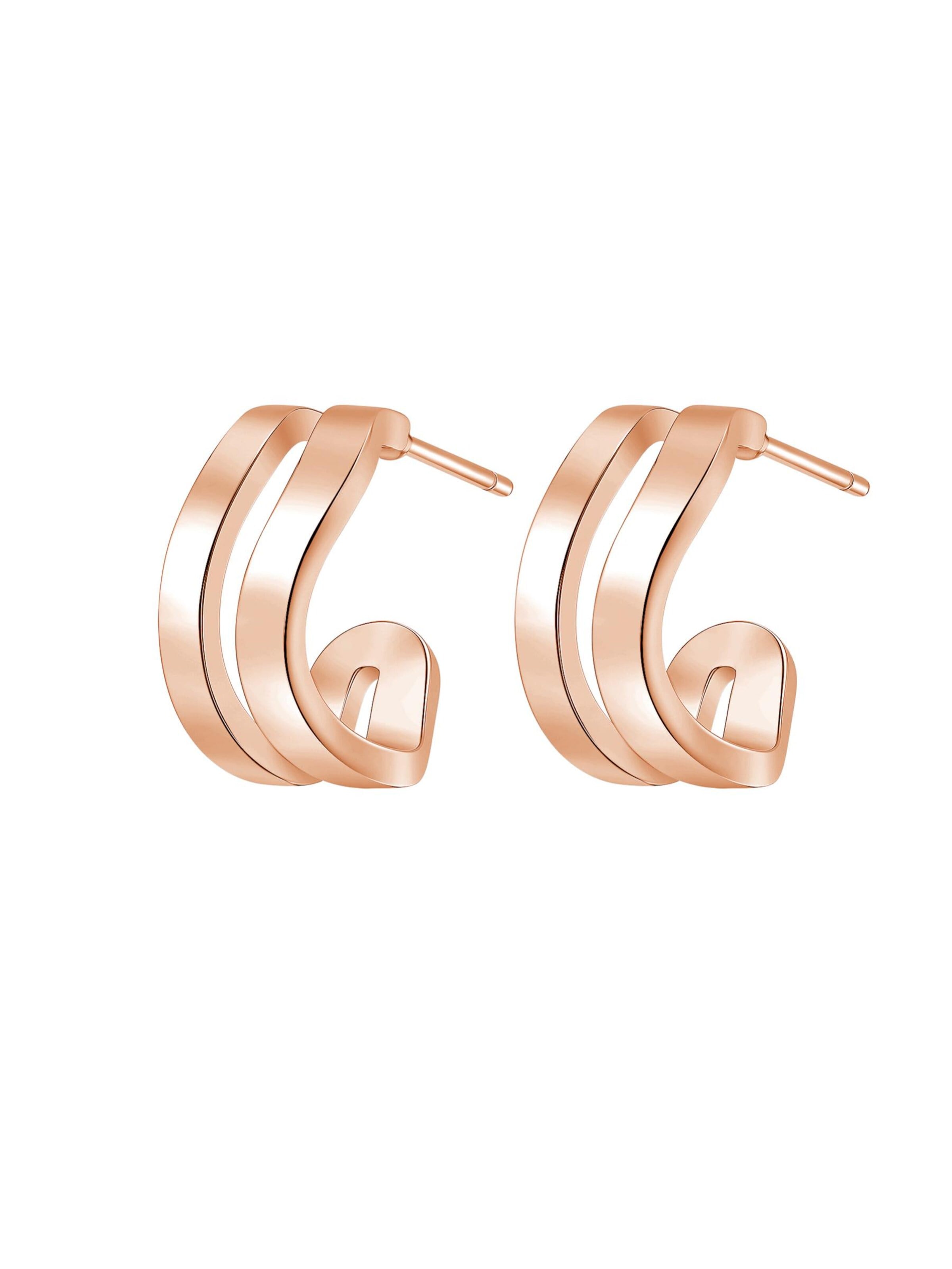Boucles d'oreilles Hey Happiness en or : devant