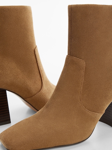 MANGO Booties 'Gandy' in Brown