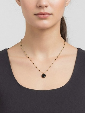 Sergio Engel Kette 'Beach Kette 01 Farbig akzentuierte Stahlkette mit Natursteinanhänger'‌‌‌‌‌‌ in Schwarz