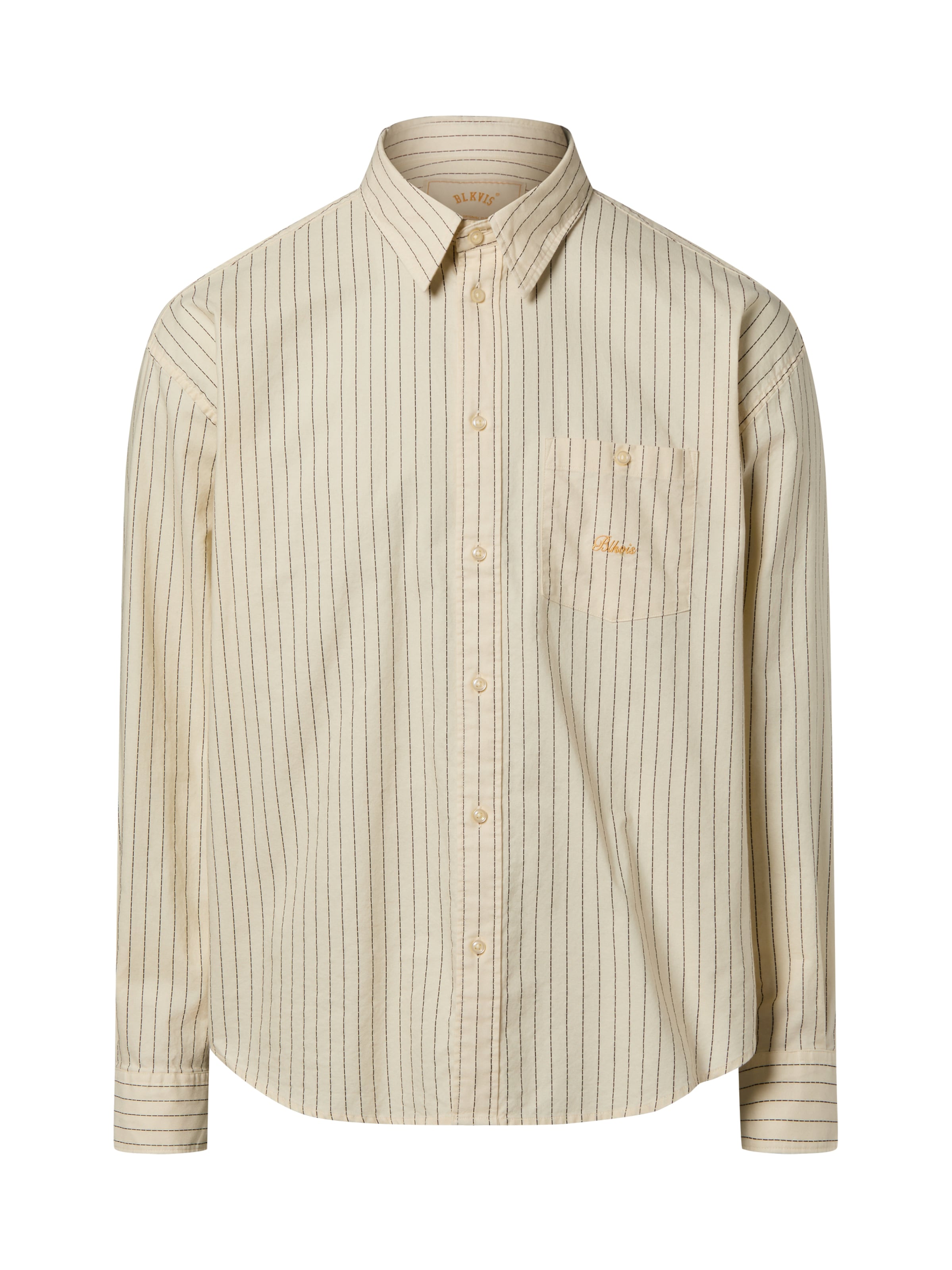 BLKVIS Comfort fit Button Up Shirt in Beige: front