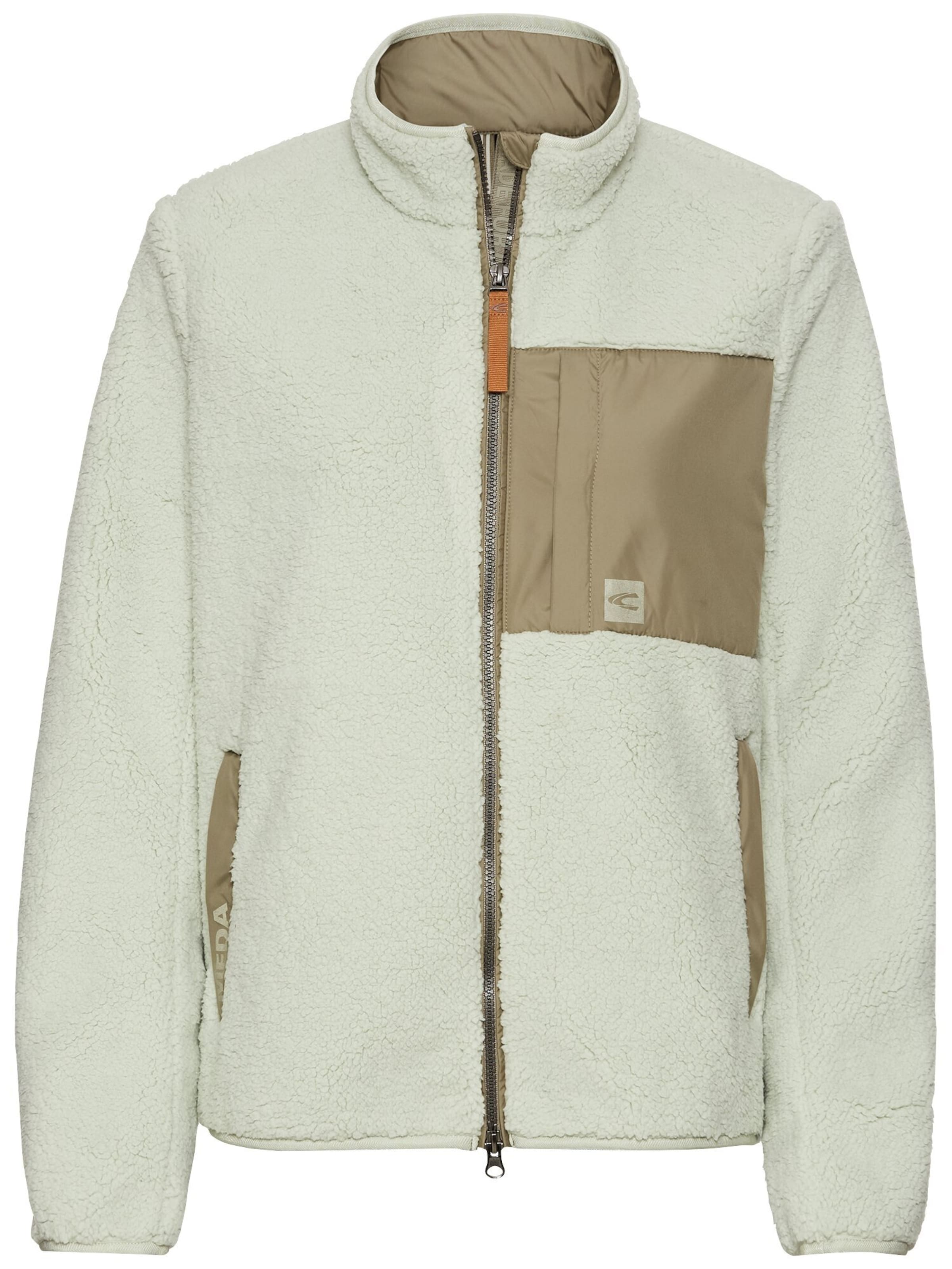 CAMEL ACTIVE Fleecejacke mit Stehkragen in Grün: Vorderseite