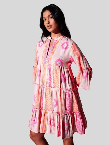 South Beach Jurk in Roze: voorkant
