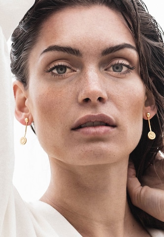 Haze&Glory Earrings 'Sacred Sun' in Gold: front