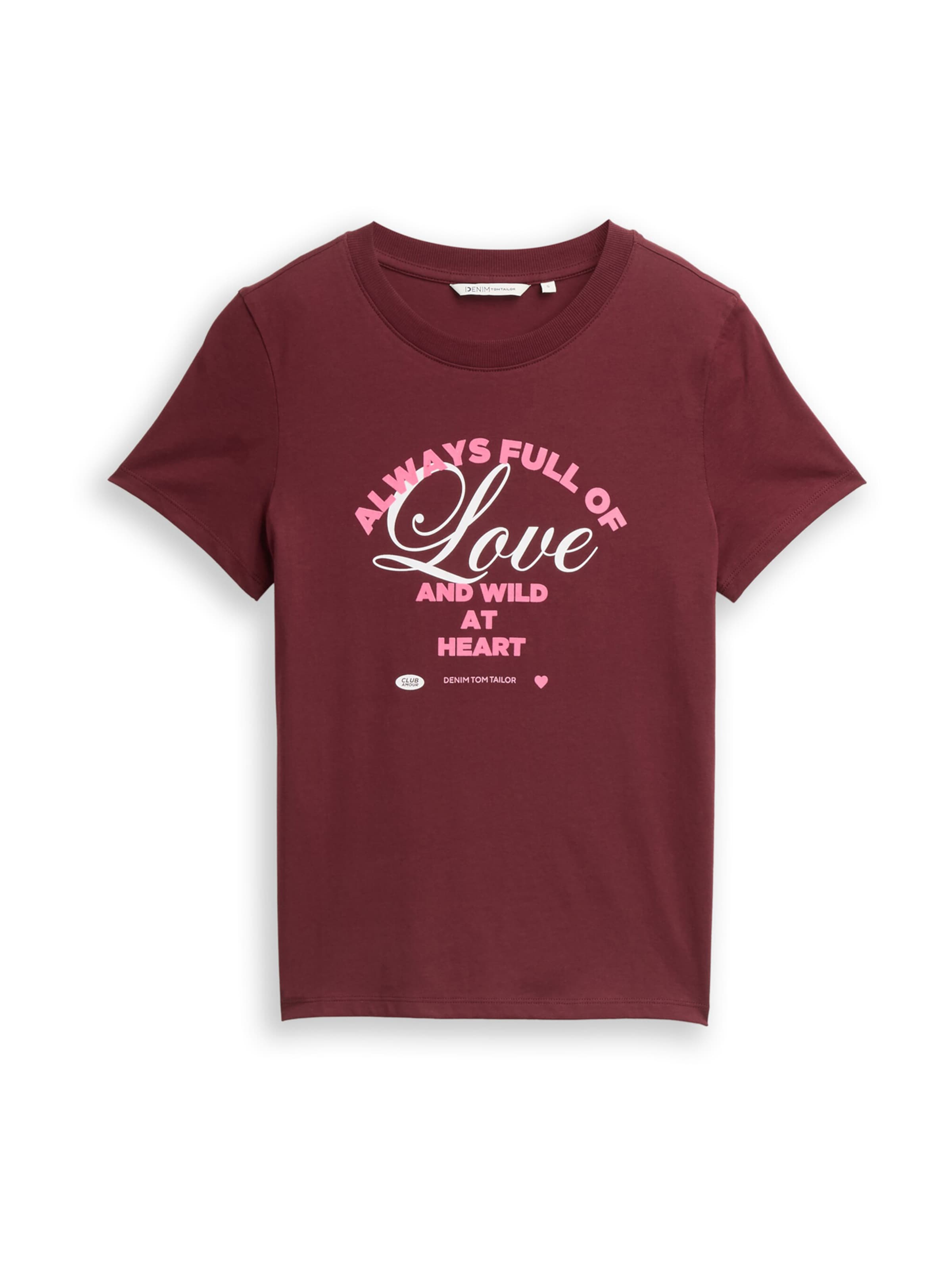 T-shirt TOM TAILOR DENIM en rouge : devant