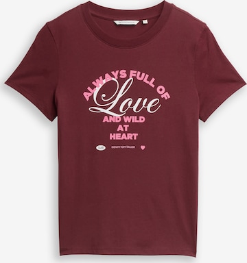 T-shirt TOM TAILOR DENIM en rouge : devant