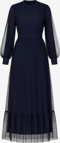fashionshowcase - Vestido de noche 'BEGÜM' en azul: frente