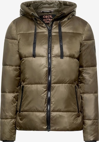 CECIL Winter Jacket in Green: front