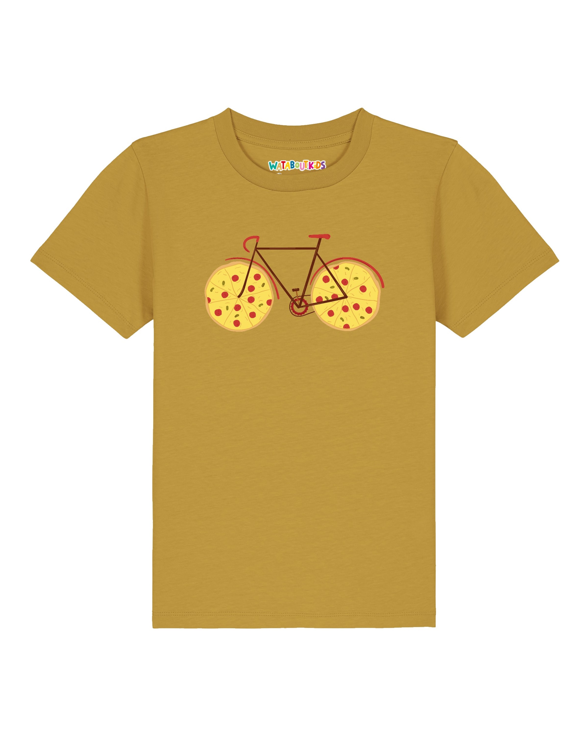 T-Shirt watabout.kids en jaune : devant