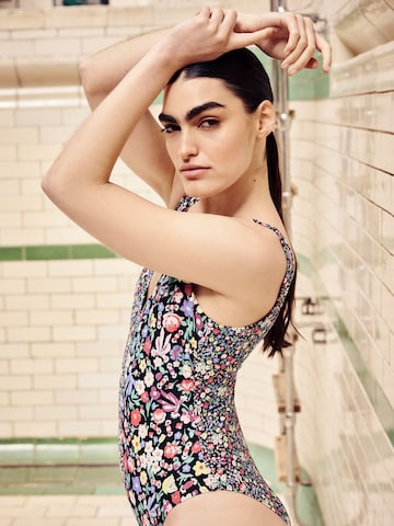 Next Bralette Swimsuit 'Cath Kidston' in Black