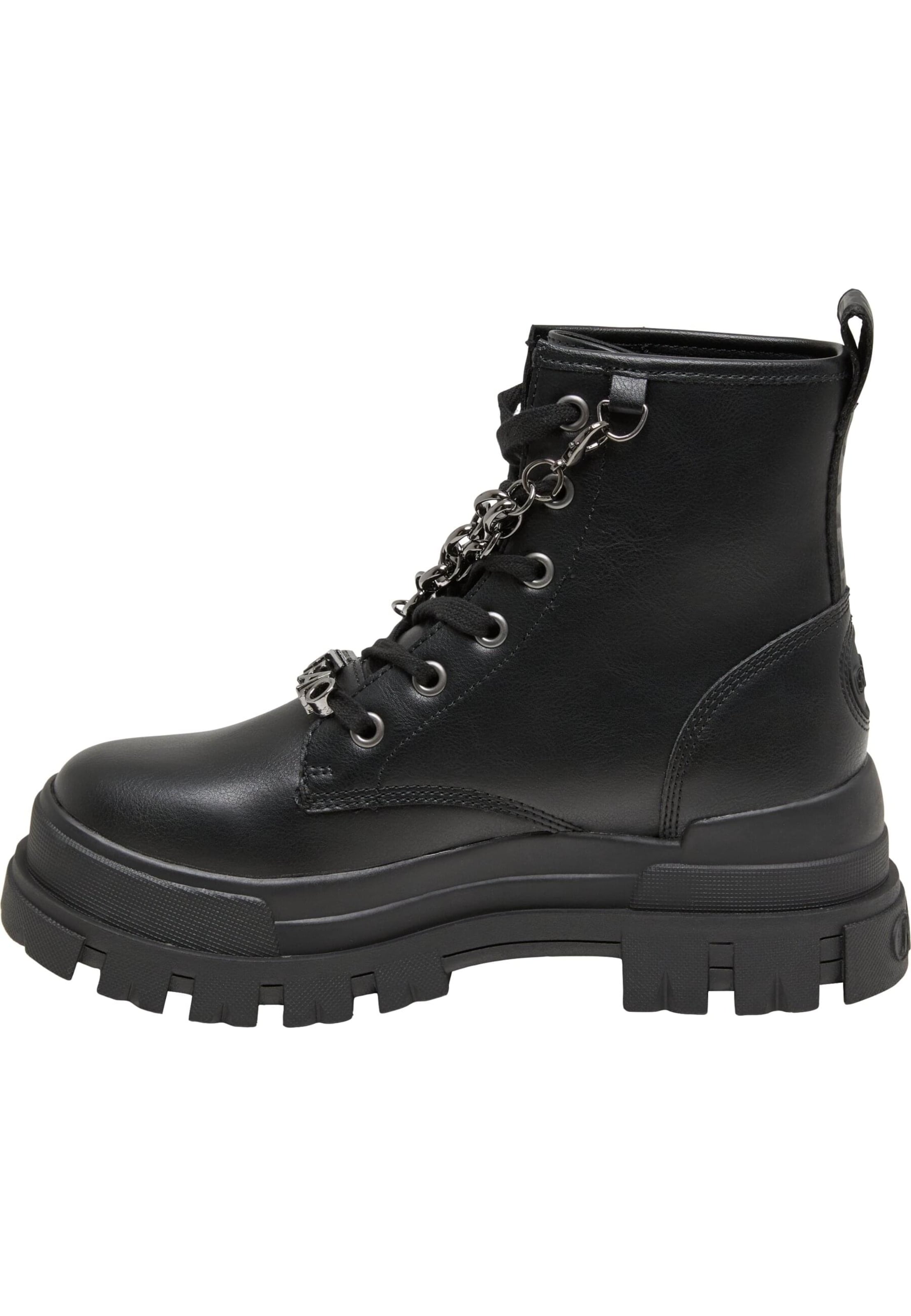 BUFFALO - Botines con cordones 'Aspha' en negro