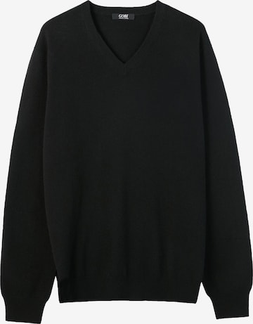 Pull-over 'Men's Essential Cashmere V-Neck Sweater' GOBI Cashmere en noir : devant