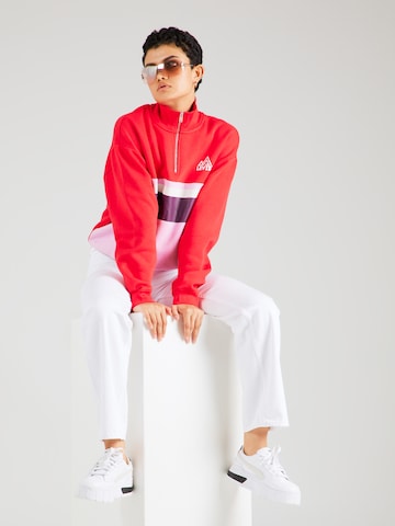 LEVI'S ® Sweatshirt 'Graphic Cb Rue 1/4 Zip' in Rot