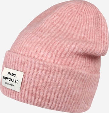 MADS NORGAARD COPENHAGEN Beanie in Pink: front