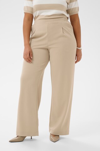 KAFFE CURVE Loosefit Bukser 'KCPheolo' i beige: forside