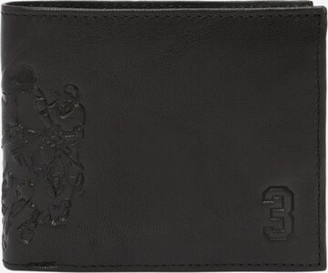 U.S. POLO ASSN. Wallet 'ESSEX HORIZONTAL' in Black: front