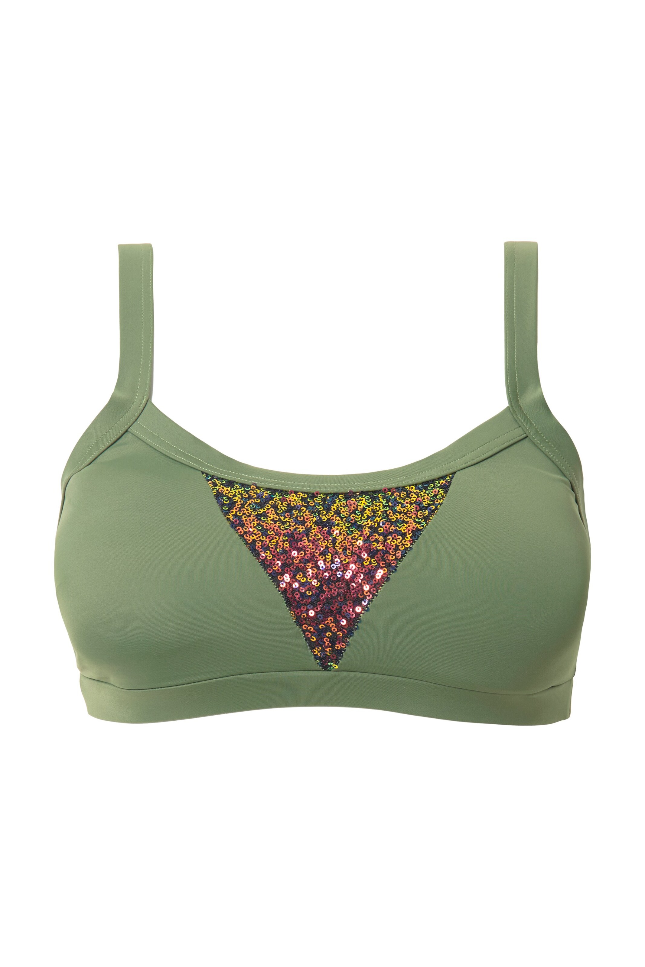 Studio Untold Bustier Bikini Top in Grün: Vorderseite