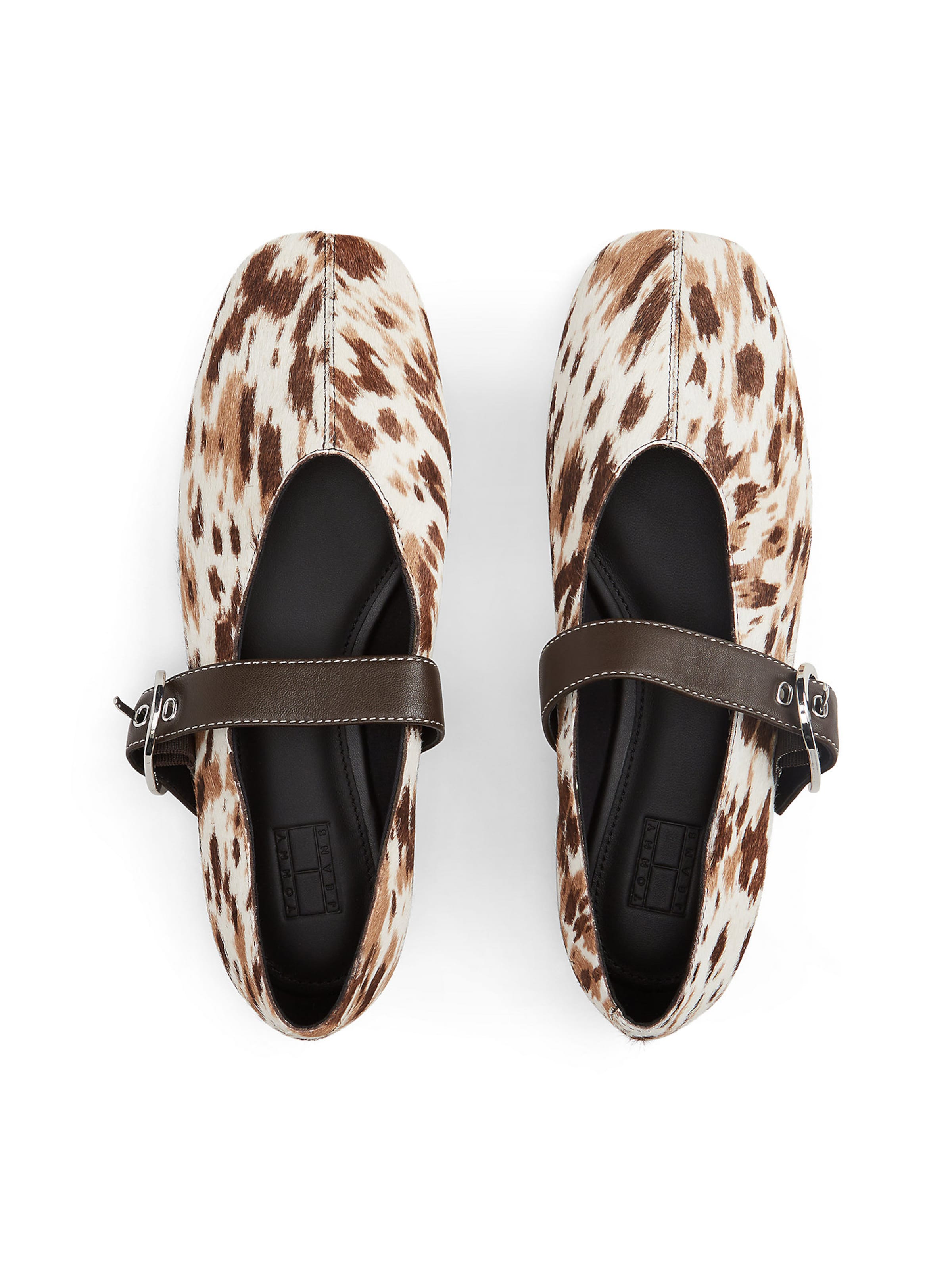 Tommy Jeans Strap ballerina in Brown