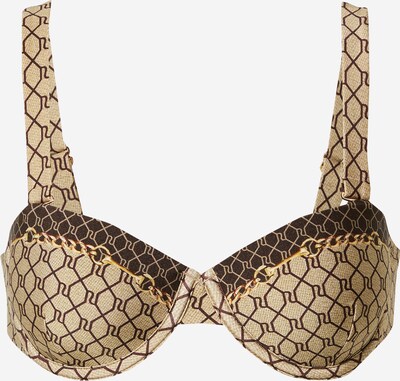 világosbarna / sötét barna / arany River Island Bikini felső, Termék nézet