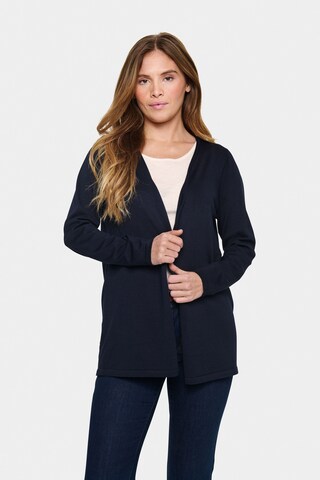 SAINT TROPEZ Gebreid vest 'KilaSZ' in Blauw: voorkant