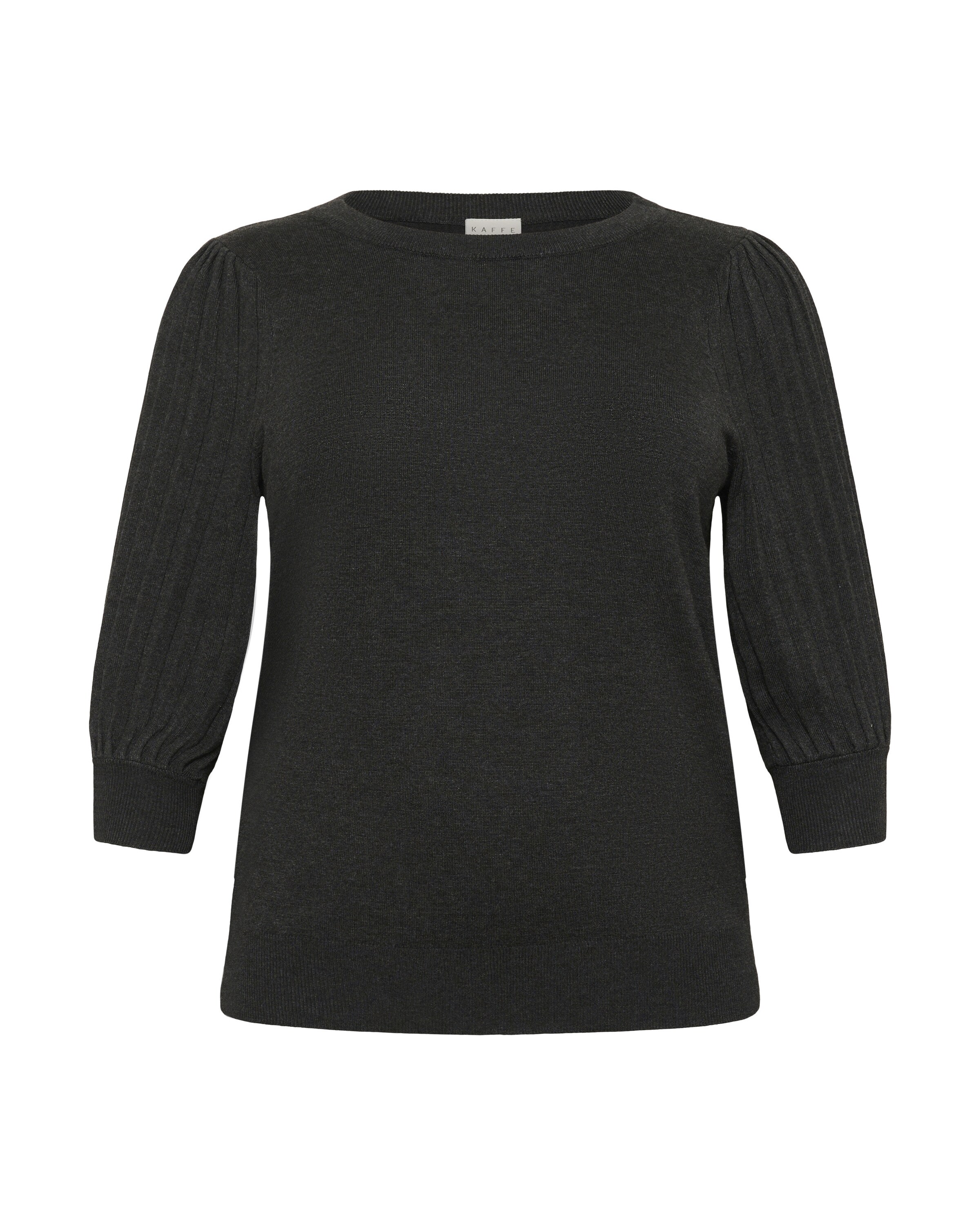 KAFFE CURVE Trui 'Loni' in Grijs: voorkant