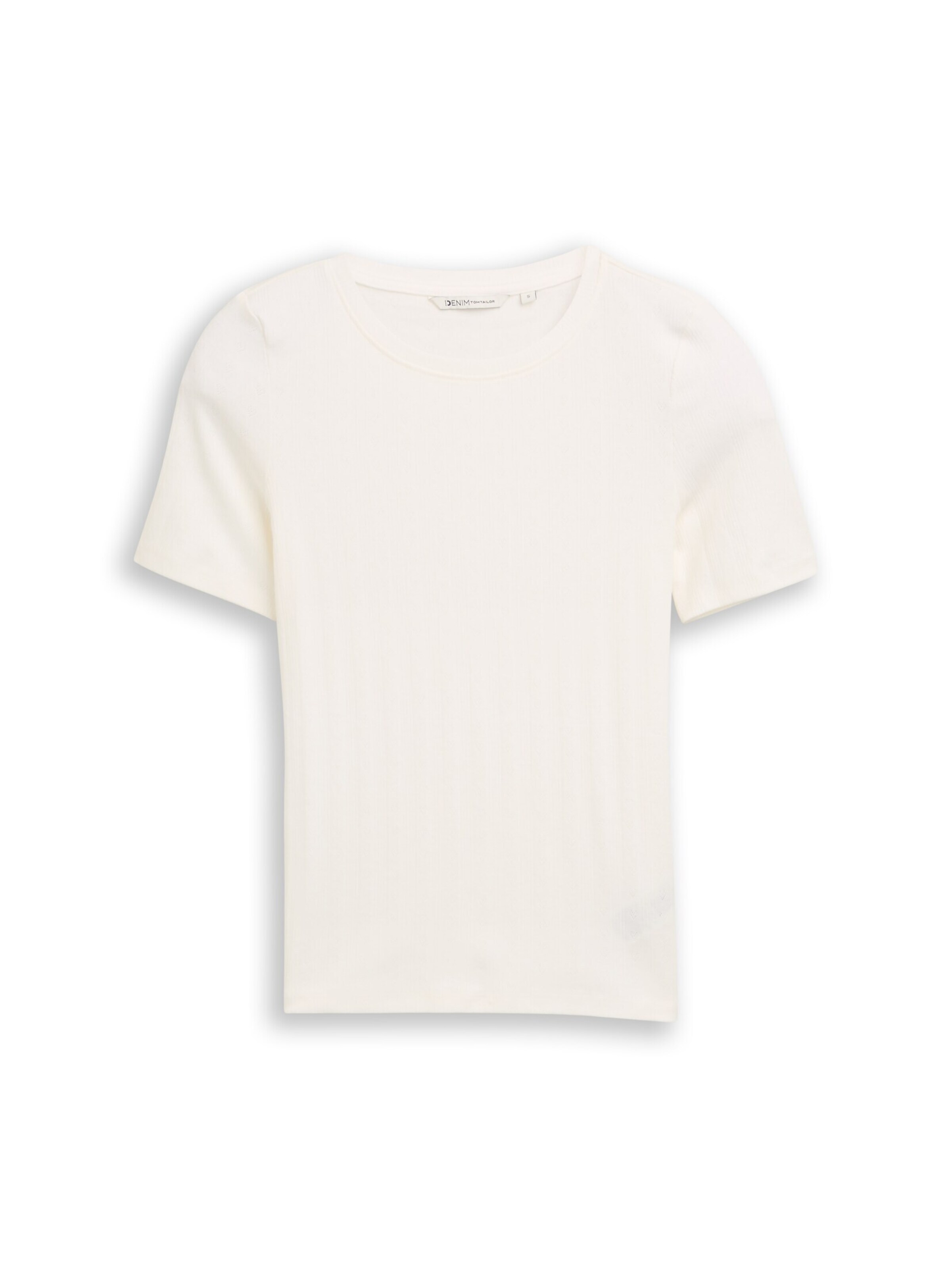 TOM TAILOR DENIM T-Shirt in Weiß: Vorderseite