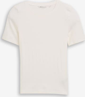 TOM TAILOR DENIM T-Shirt in Weiß: Vorderseite