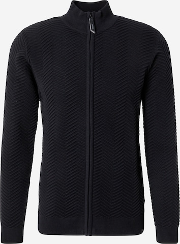 INDICODE JEANS Cardigan 'Huber' i sort: forside