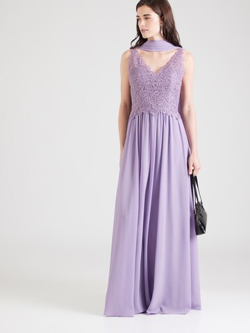 Robe de soirée mascara en violet
