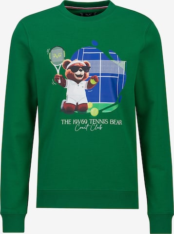 Sweat-shirt 'NICO' 19V69 ITALIA en vert : devant