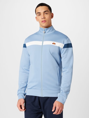 ELLESSE Zip-Up Hoodie in Blue: front